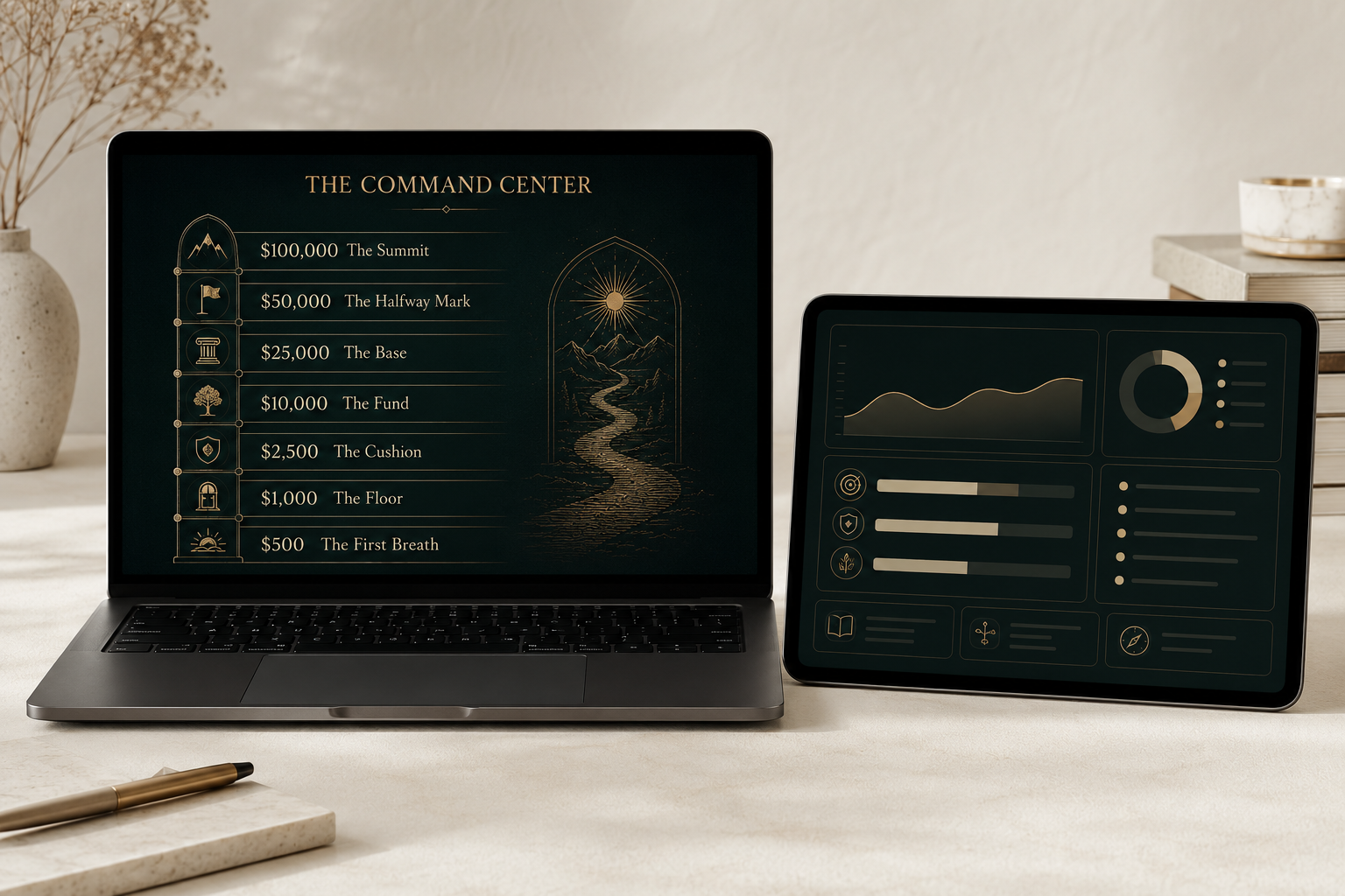 The Command Center dashboards on a laptop and tablet