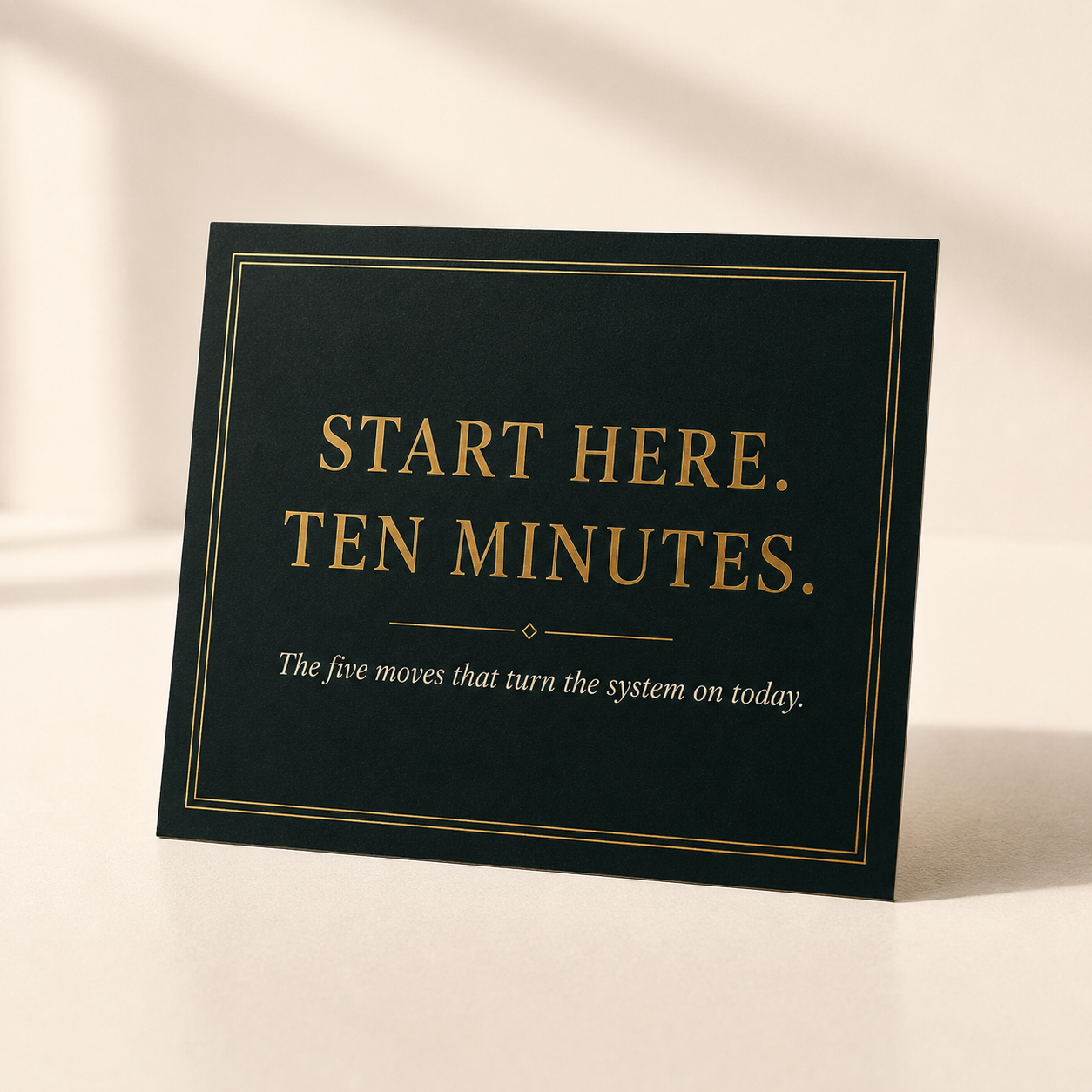 The Quick-Start card mockup